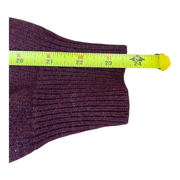 Pendleton Shawl Collar Sweater Mens Burgundy Lambswool Pullover Fisherman XL - Picture 10 of 12